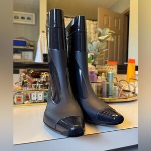 Jeffrey Campbell Drench Kitten-Heel Rain Booties